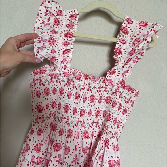 Hill House Dresses & Skirts - Hill House Red and White Smocked Dress